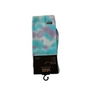 Vans Crew Socks Mens Womens Unisex 6.5-9 Tie Dye Blue Purple White Skate New